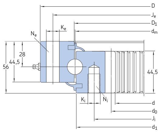 SKF-RKS.062 內(nèi)齒型四點接觸球轉(zhuǎn)盤軸承